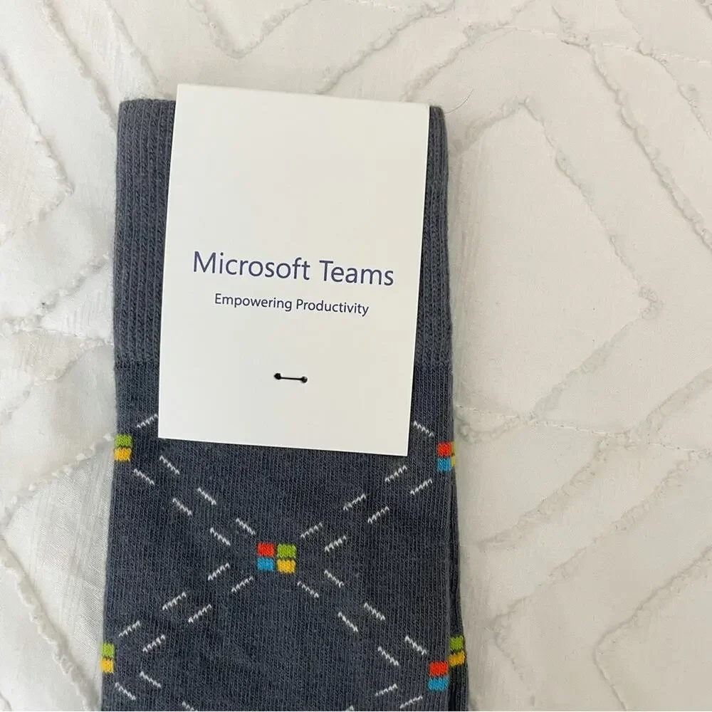 Microsoft Socks NWT Grey Sock Club